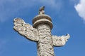 Ornamental Pillars in TianÃ¢â¬â¢anmen Square Royalty Free Stock Photo